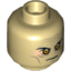 Набор LEGO Minifig Head with Orange Eyes, Wrinkles, Scar and Two Large Scars on Back Print (SW Darth Vader) [Hollow Stud], Tan