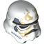 Набор LEGO Minifig Helmet SW Stormtrooper, Dotted Mouth, Sand Blue Marks and Tan Dirt Stains Print , Белый