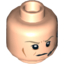 Набор LEGO Minifig Head Male Dark Tan Eyebrows Furrowed, Cheek Lines, Frown, Headset Print (SW Airen Cracken) [Hollow Stud], Light Flesh