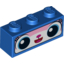 Набор LEGO Brick 1 x 3 with Cat Face with Black Border Print (Astro Kitty), Голубой