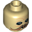 Набор LEGO Minifig Head Dual Sided Alien with SW Ten Numb No Mask / Breathing Mask Print [Hollow Stud], Tan
