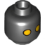 Набор LEGO Minifig Head Alien with SW Jawa, Yellow Eyes with Orange Rim Print [Hollow Stud] , Черный