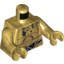 Набор LEGO Torso SW C-3PO with Red and White Wires, Oil Stains and Silver Robot Limiter Print / Pearl Gold Arms / Pearl Gold Hands , Pearl Gold