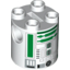 Набор LEGO Brick Round 2 x 2 x 2 Robot Body with Black Lines and Green Print (R2 Unit), Белый