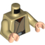 Набор LEGO Torso SW Open Robe, Dark Tan Undershirt and Belt with Buckle and Pouch Print / Tan Arms / Light Flesh Hands, Tan