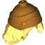Набор LEGO Minifig Hair Long Wavy with Gold Greek Soldier Helmet, Bright Light Yellow