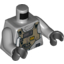 Набор LEGO Torso SW Rebel B-wing Pilot with Dark Tan Front Panel with Breathing Apparatus Print / Light Bluish Gray Arms / Black Hands, Светлый сине-серый
