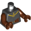 Набор LEGO Torso Female with Yellow Cross Emblem and Reddish Brown Belt Print / Reddish Brown Arms / Reddish Brown Hands, Черный