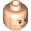 Набор LEGO Minifig Head Dual Sided Beard Stubble, Brown Eyebrows, Smiling / Angry Clenched Teeth Print (Star-Lord) [Hollow Stud], Light Flesh