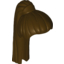 Набор LEGO Minifig Hair Female Ponytail Long Straight with Holder, Темно-коричневый