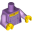 Набор LEGO Torso Female Dress with Lavender Embroidery, White Trim and Gold Necklace Print / Lavender Arms / Yellow Hands, Medium Lavender