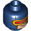 Набор LEGO Minifig Head Male Mask with Red and Gold Visor Print (Cyclops) [Hollow Stud], Темно-синий