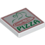 Набор LEGO Tile 2 x 2 with Red and Green Pizza Takeout Box Print, Белый