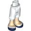 Набор LEGO Friends Hips and Cropped Trousers, Light Flesh Legs and Black Shoes Print, Белый