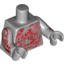 Набор LEGO orso Bare Chest with Muscles and Red Tattoo with Minifig Heads Print / Light Bluish Gray Arms with Red Tattoo Print / Light Bluish Gray Hands, Светлый сине-серый