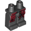Набор LEGO Legs and Hips with Belt and Dark Red Coat with Silver Rivets Print, Черный