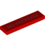 Набор LEGO Tile 1 x 4 with Laser Engraved MS-XXXXXXXX Code [LEGO Movie], Красный