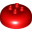 Набор LEGO Duplo Brick Round 4 x 4 Dome Top with 2 x 2 Studs, Красный