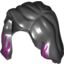 Набор LEGO Minifig Hair Female Mid-Length with Part over Right Shoulder and Magenta Highlights Print, Черный
