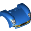 Набор LEGO Vehicle Mudguard 3 x 4 x 1 2/3 Curved Fenders with Headlights, Grille and Yellow Front Print, Голубой