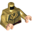 Набор LEGO Torso LotR Robe with Woven Gold Strips and Dark Red Belt Print (Elrond) / Pearl Gold Arms / Light Flesh Hands, Pearl Gold