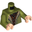 Набор LEGO Torso LotR Coat with Tan Fur Lining over Reddish Brown Shirt, Olive Green Arms / Light Flesh Hands, Оливковый