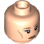 Набор LEGO Minifig Head Dual Sided LotR Galadriel Eyelashes, Medium Dark Flesh Lips, Neutral / Angry, White Eyes Print [Hollow Stud], Light Flesh