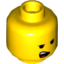 Набор LEGO Minifig Head Dual Sided Open Smile with Tongue / Open Mouth Mouth on One Side Print (Emmet) [Hollow Stud], Желтый