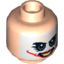 Набор LEGO Minifig Head Dual Sided White Mask with Green Eyes, Red Scars, Open / Closed Mouth Print (Joker) [Hollow Stud], Light Flesh