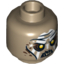 Набор LEGO Minifig Head LotR Hunter Orc Print [Hollow Stud], Dark Tan