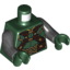 Набор LEGO Torso LotR Armor with Dark Brown and Gold Woven Straps and Belt and Large Gold Buckle Print / Pearl Dark Gray Arms / Dark Green Hands, Темно-зеленый