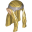Набор LEGO Minifig Hair, Long Wavy with Braid, Silver Headband and Light Flesh Elf Ears Print, Pearl Gold