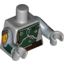Набор LEGO Torso SW Armor Plates Dark Green Print Dual Sided (Boba Fett) / Sand Blue Arms Printed / Light Bluish Gray Hands, Светлый сине-серый