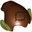 Набор LEGO Minifig Hat, Elf Drooping with Pointy Ears with Reddish Brown Top and Patch Print, Красно-коричневый