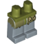 Набор LEGO Legs and Olive Green Hips with Ragged Olive Green Skirt with Bone Clasp Print, Sand Blue