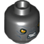Набор LEGO Minifig Head Dual Sided Alien Chima Panther with Yellow Eyes, Fangs and Dark Blue Facial Lines, Neutral / Angry Print (Tormak) [Hollow Stud], Черный