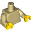 Набор LEGO Torso Plain / Tan Arms / Yellow Hands, Tan