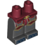 Набор LEGO Legs and Dark Red Hips with Gold Belt Buckle, Dark Red and Gold Kneepads, Dark Blue Toes with Claws Print, Черный