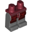 Набор LEGO Legs and Dark Red Hips with Dark Red Samurai Leg Armor Print, Темный сине-серый
