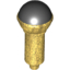 Набор LEGO Minifig Microphone with Black Top Half Screen Print, Pearl Gold