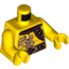 Набор LEGO Torso Bare Chest Muscles, Purple Snake Tattoos, Snake Buckle, Shoulder Strap Print / Yellow Arms / Yellow Hands, Желтый