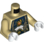 Набор LEGO Torso Chima Female Outline with Dark Blue and Gold Armor with Scales, Straps, Pouches and Fire Chi Emblem Print / Tan Arms / White Hands, Tan
