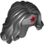 Набор LEGO Minifig Hair Female Long Wavy with Silver Tiara and Red Star Print (Wonder Woman), Черный