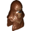Набор LEGO Minifig Head Modified Wookiee with Dark Tan Fur Print, Красно-коричневый