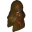 Набор LEGO Minifig Head Modified Wookiee, Wullffwarro with Dark Orange Fur Print, Темно-коричневый