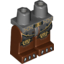 Набор LEGO Legs and Dark Bluish Grey Hips with Metallic Armor, Gold Bee Hive Knee Pads and White Claws Print, Красно-коричневый