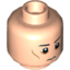 Набор LEGO Minifig Head Black Eyebrows, White Pupils, Cheek Lines, Circles around Eyes, Frown Print [Hollow Stud], Light Flesh