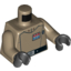 Набор LEGO Torso SW Imperial Officer 6 Print (Rebels Cartoon Style) / Dark Tan Arms / Black Hands, Dark Tan