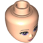Набор LEGO Minifig Head Modified Friends with Purple Eyes, Dark Pink Lips and Closed Mouth Print, Light Flesh