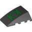Набор LEGO Wedge 4 x 4 No Top Studs with Green Lantern Logo Print, Черный